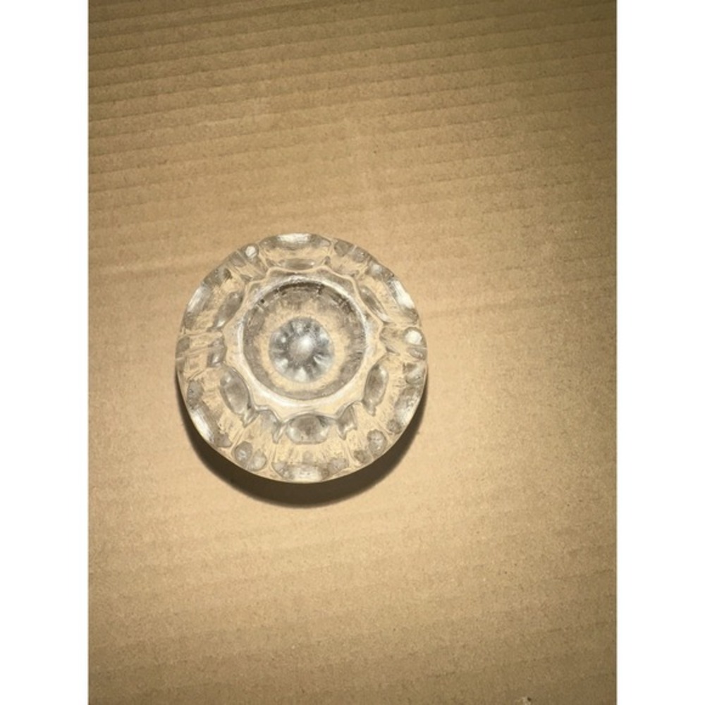 Vintage Clear Crystal Toothpick Holder Pressed Ovals & Grooves West Germany - Picture 5 of 5